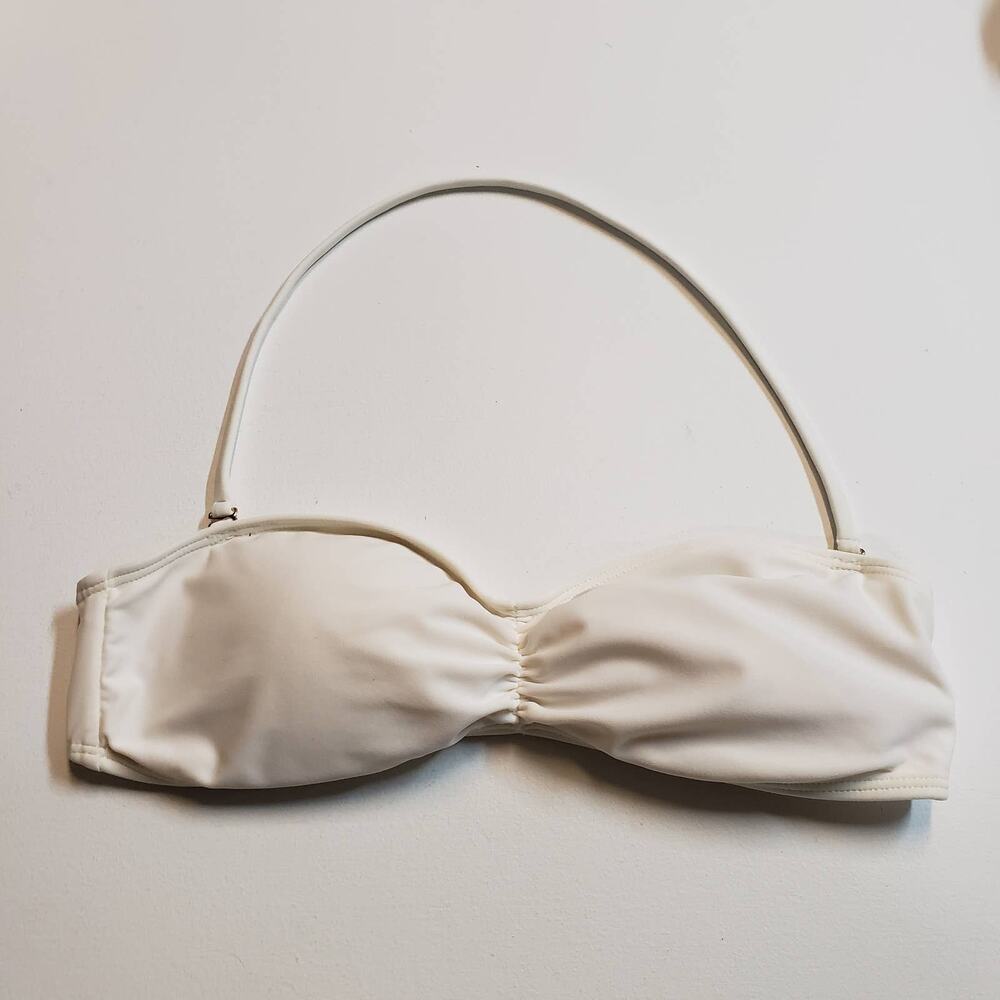 Forever 21 Womens Small Off White Bikini Bathing Suit Top Summer Swim Vacation